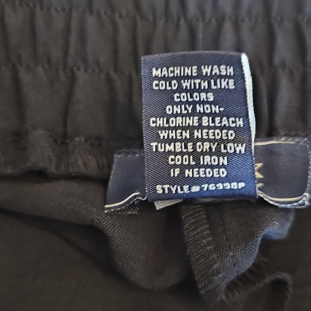 NWT New York Clothing CO Wide Leg Pull On Belted W Tie Petite Large (PL) Navy - Picture 15 of 16